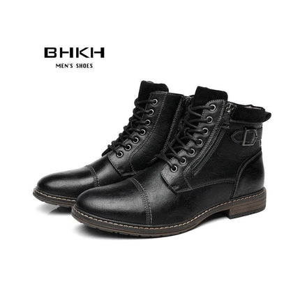 Men Vintage Business Casual Leather Boots - Mad Fly Essentials