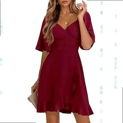 A-Line Dress Women Summer Thin Casual Midi Vacation Dress - Allneon - A-Line Dress - Mad Fly Essentials