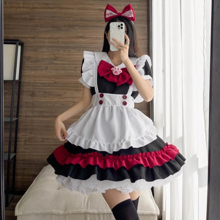 Women Cosplay Schoolgirl Maid Costume Outfit