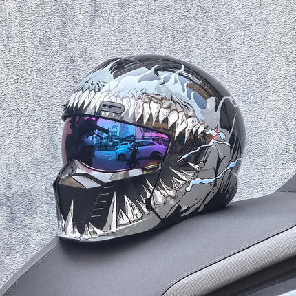 Motorcycle Helmet Double Visor 3D Dragon Helmet - Motorcycle Helmet - LVS - Mad Fly Essentials