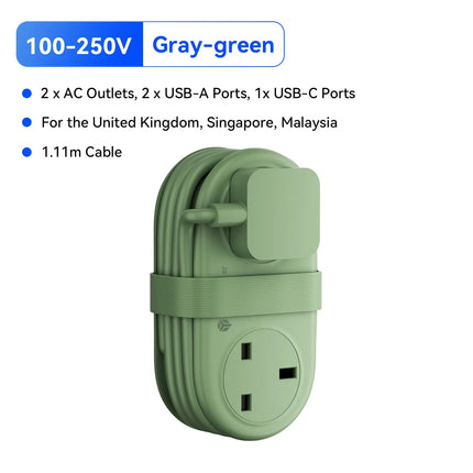 Home Electronics Pocket Power Strip Extension USB Type C (UK) - Home electronics - Wenjie Brother - Mad Fly Essentials