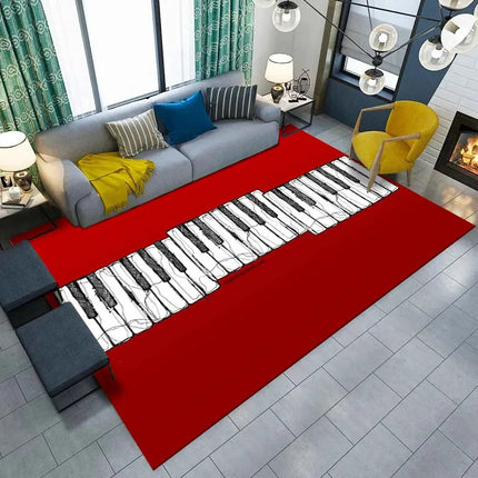Nordic Piano Keys Living Room Bedroom Rug