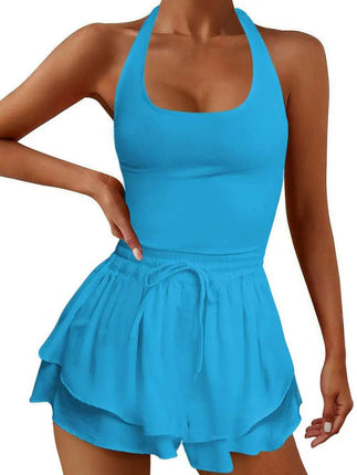 Women Sleeveless Fitness Tennis Romper - Mad Fly Essentials