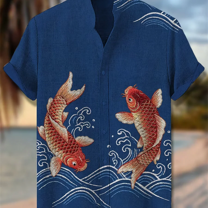 Hawaiian Shirt Men TIKI Red Octopus 3D Animal Shirt - Hawaiian Shirt - Wuiliy - Mad Fly Essentials