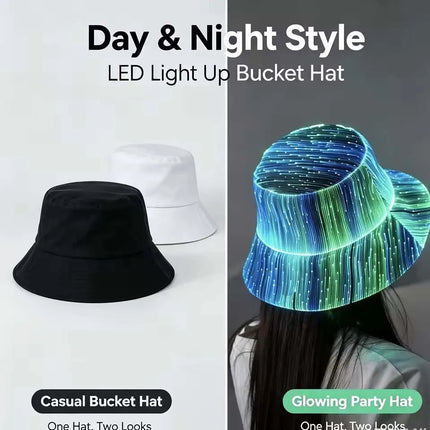 Party Essentials 7 Color LED RGB Bucket Costume Hat - Party Essentials - Party Essentials - Mad Fly Essentials