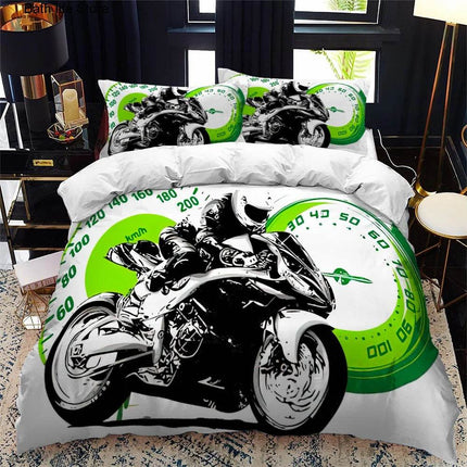 Space Kids Room Motorcycle Bedding Duvet Set - Mad Fly Essentials