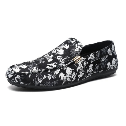 Loafers Men Business Casual Floral Loafers - Loafers - ZXQ - Mad Fly Essentials