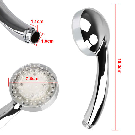 Shower Head Square Ultra-Quiet LED 3-Color Bathroom Decor - Shower Head - Biolomix - Mad Fly Essentials