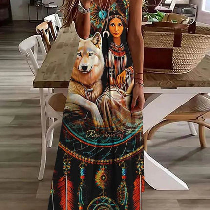 Women 3D Summer Bohemian Maxi Dress - Mad Fly Essentials