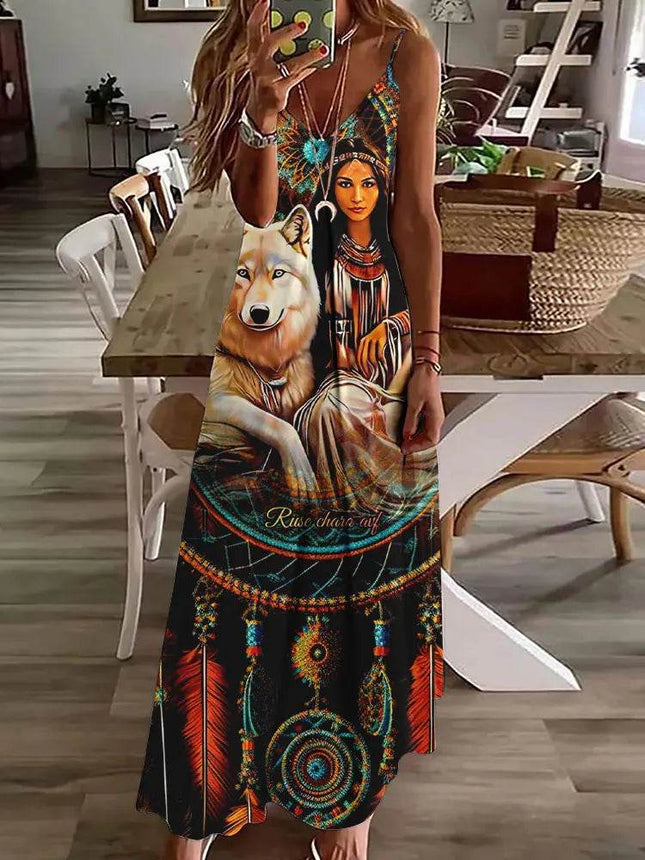 Women 3D Summer Bohemian Maxi Dress - Mad Fly Essentials