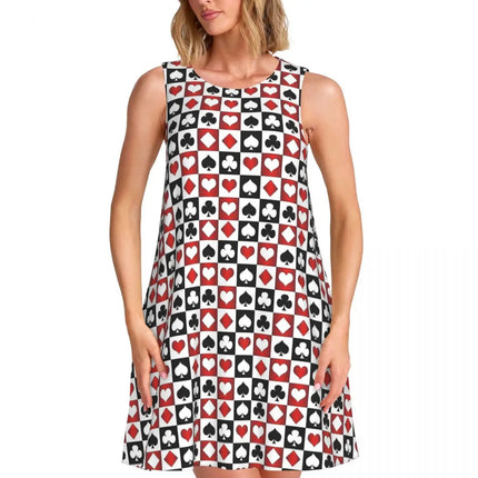 Mini Dress Women 3D Fashion Poker Card Skater Dress - Mini Dress - Syntecso - Mad Fly Essentials