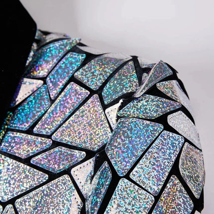 Blazer Men Party Sequin One Button Holiday Costume - Blazer - Disfraz - Mad Fly Essentials