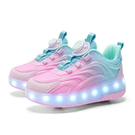 Kids LED Shoes Boy Rock Roller Casual Sneakers - Kids LED Shoes - TFanJump - Mad Fly Essentials