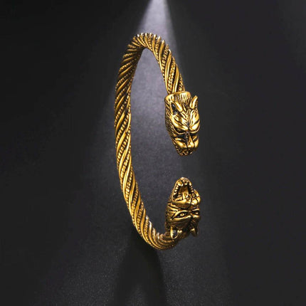 Men Viking Medieval Wolf Norse Bracelet - Mad Fly Essentials
