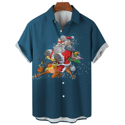 Men Christmas 3D-Festival Party Hawaiian Shirt - Men's Fashion Mad Fly Essentials