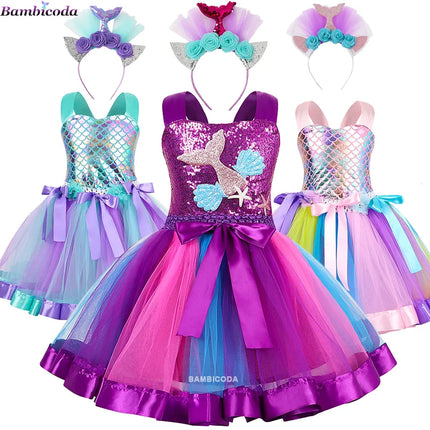 Girl Seasonal Wear Mermaid Cosplay Costume Dress - Girl Seasonal Wear - Cecheetah - Mad Fly Essentials