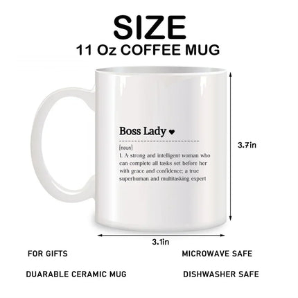 Coffee Mug Boss Lady Birthday Gift Drinkware - Coffee Mug - Aiuhu - Mad Fly Essentials