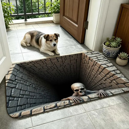 3D Doormat Optical Illusion Skull Pit Doormat - 3D Doormat - CSMY - Mad Fly Essentials