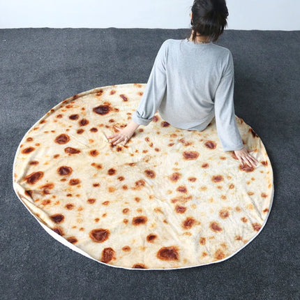Home Winter Warm Pizza Tortilla Throw Blanket