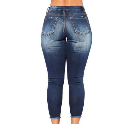 Jeans Women High Waisted Stretch Ripped Skinny Jeans - Honeygaga - Mad Fly Essentials