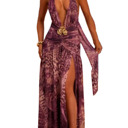Beach Dress Women Purple Spaghetti Cover-up - Beach Dress - Swimmers Liket - Mad Fly Essentials