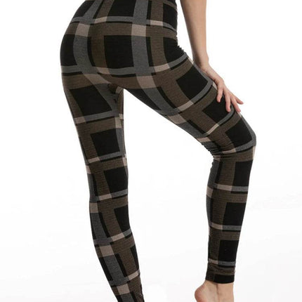 Women High Waist Elastic Slim Solid Fitness Leggings - Mad Fly Essentials