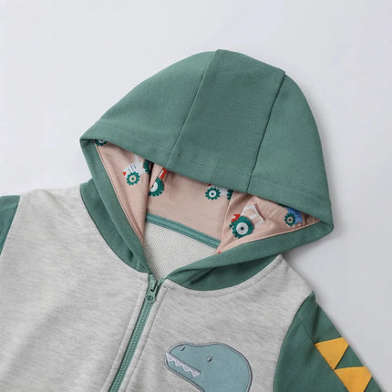 Jacket Baby Boys Cartoon Dinosaur Fall Hooded Camouflage Jackets - Jacket - Rubby - Mad Fly Essentials