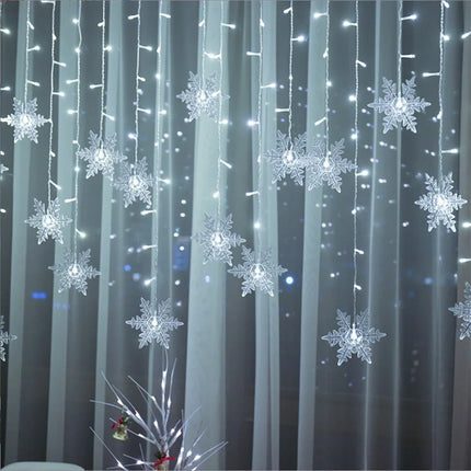 Christmas Decor Snowflake Window Curtain LED String Lights - Christmas Decor - ECCJ - Mad Fly Essentials