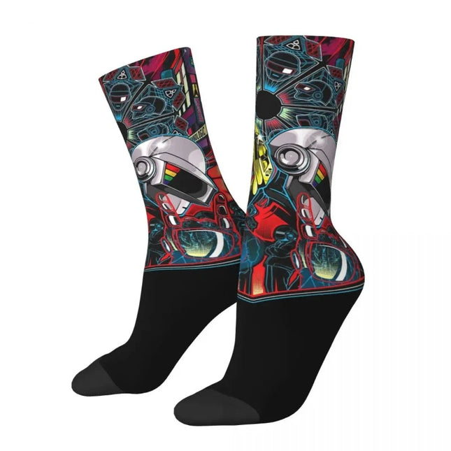 Men Vintage Steampunk Black 3D Socks