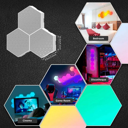 RGBIC LED Smart App Remote Hexagonal DIY Night Lights - Mad Fly Essentials