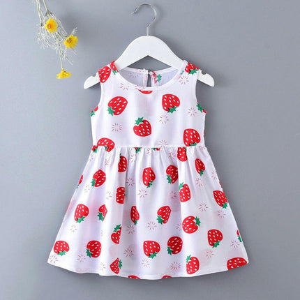 Baby Girl Floral Strawberry A-Line Dress - Kids Shop Mad Fly Essentials