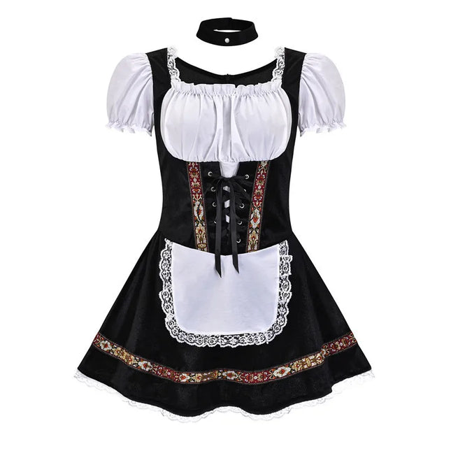 Women Plus Oktoberfest Bavarian Dirndl Waitress Costume Dress