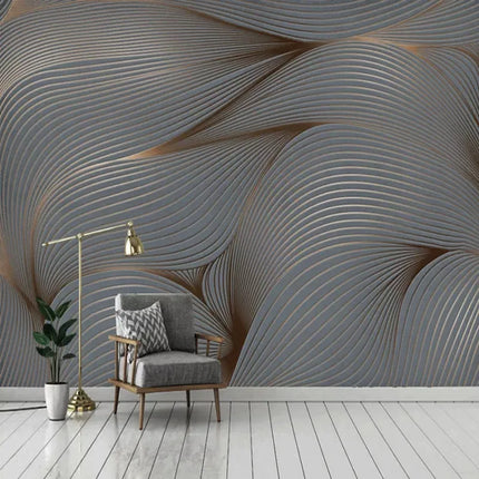 Custom 3D Modern Nostalgia Lines Wallpaper - Home & Garden Mad Fly Essentials
