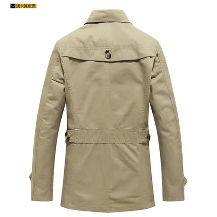 Jacket Men Autumn Business Casual Lapel Windbreaker - Jacket - Tikalia - Mad Fly Essentials