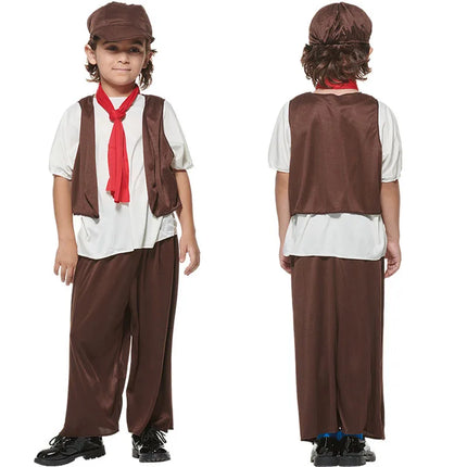 Costume Boy Medieval Worker Halloween Party Costume Set - Costume - Kid Essentials - Mad Fly Essentials