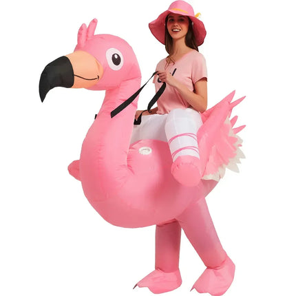 Girls Funny Flamingo Inflatable Costume Party Set