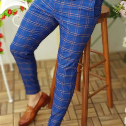 Pants Business Casual Men Checkered Fashion British Pants - Pants - Toplimit - Mad Fly Essentials
