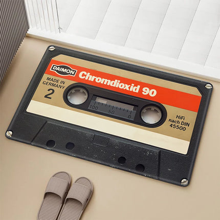 Vintage Music Cassette Tape Entrance Mat