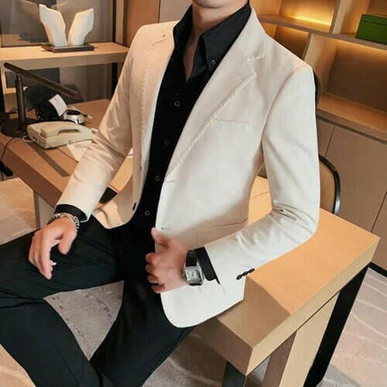 Men's Slim Fit Corduroy Blazer Jacket