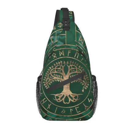 Crossbody Bag Tree of Life Vikings Brown Leather Sling Bags - Crossbody Bag - CPLIFE - Mad Fly Essentials