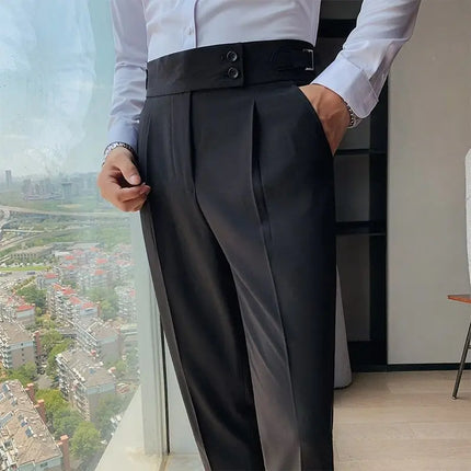Pants Men Classic Business Casual Suit Pants - Pants - BC - Mad Fly Essentials