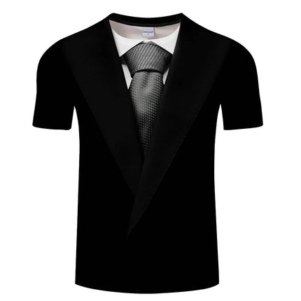Men Fashion 3D Short Suit Graphic Shirts - Mad Fly Essentials