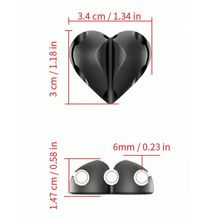 Home Electronics 2pc Heart Shaped Mini Cable Organizer - Home Electronics - Harko - Mad Fly Essentials