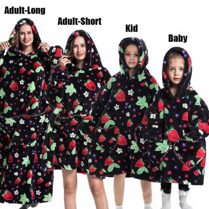 Hoodies Women Family Matching XL Lion Plush Blanket Hoodies - Animal Game - Mad Fly Essentials