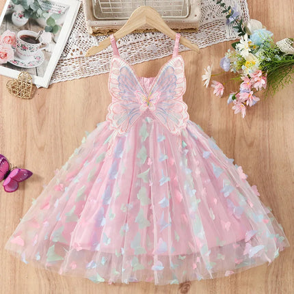 Princess Dress Girls Sleeveless Butterfly Dress - Princess Dress - NNJXD - Mad Fly Essentials