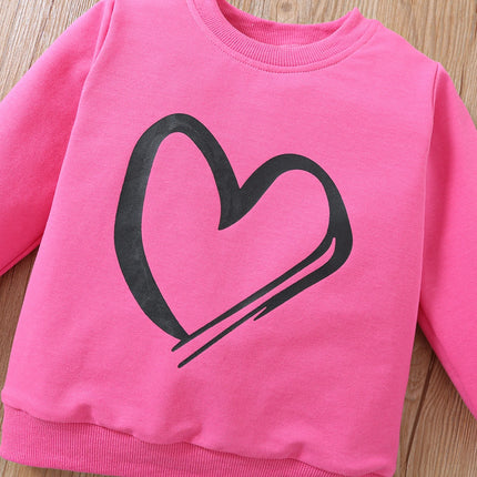 Baby Girl 2-6Year Heart Clothes Sets