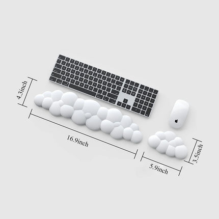 Cloud Memory-Foam Ergonomic Leather Keyboard Wrist Support