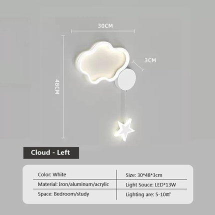 Modern Nordic LED Star Cloud Wall Sconce - Mad Fly Essentials