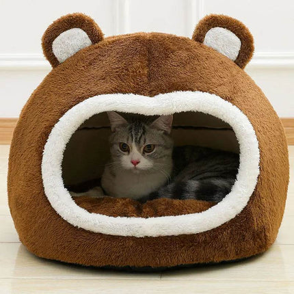 Funny Cat Bed Plush Home Pet Essentials - Mad Fly Essentials