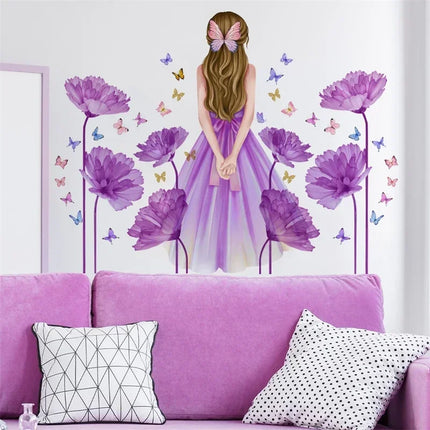 3D Wall Sticker English Girl 2pc Butterfly Sticker - 3D Wall Sticker - Fantasy Star - Mad Fly Essentials